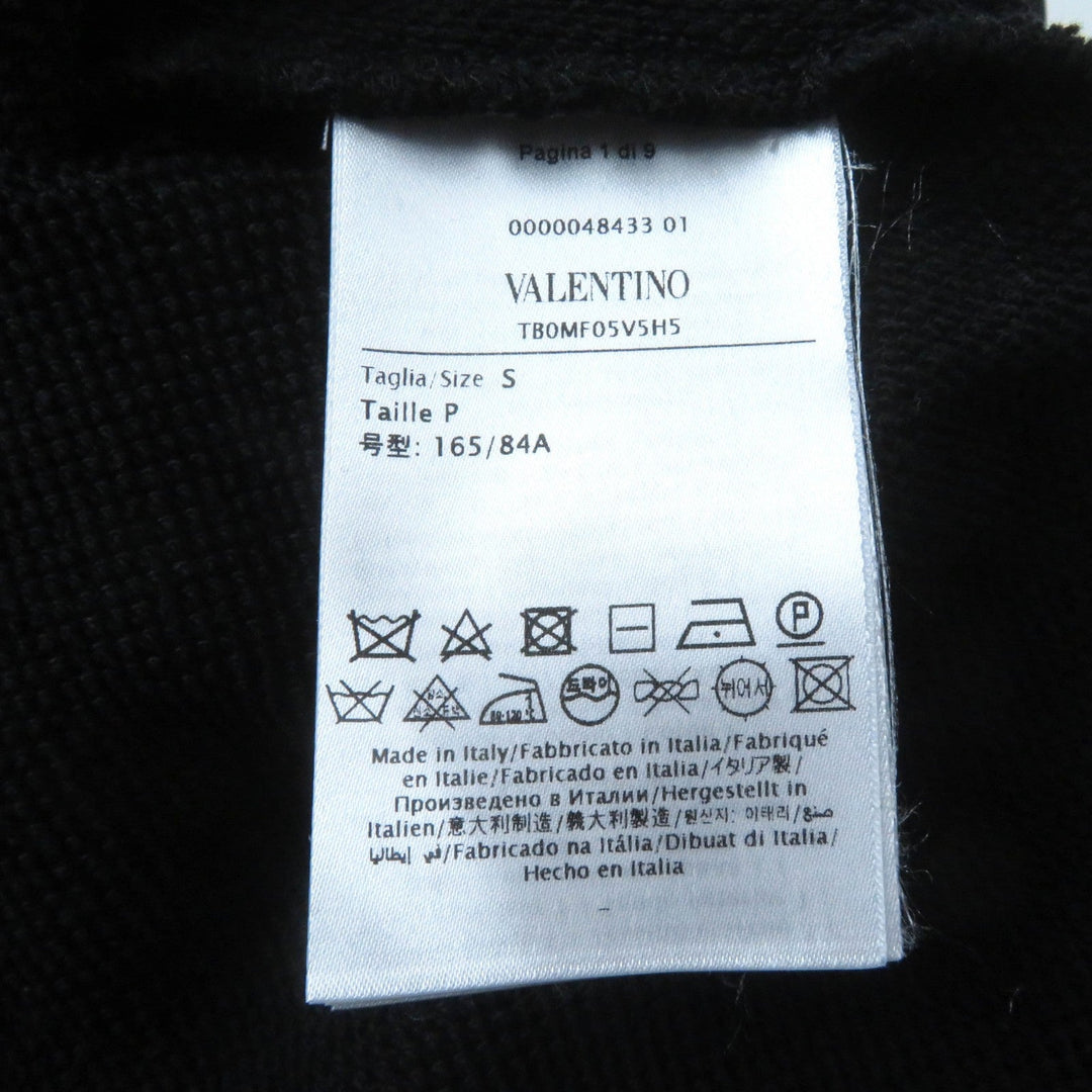 VALENTINO pullover TB0MF05V5H5 Main: 94% cotton, Main: 6% nylon, Part: 54% cotton, Part: 46% polyester, Part: 96% cotton black Women S Used Authentic