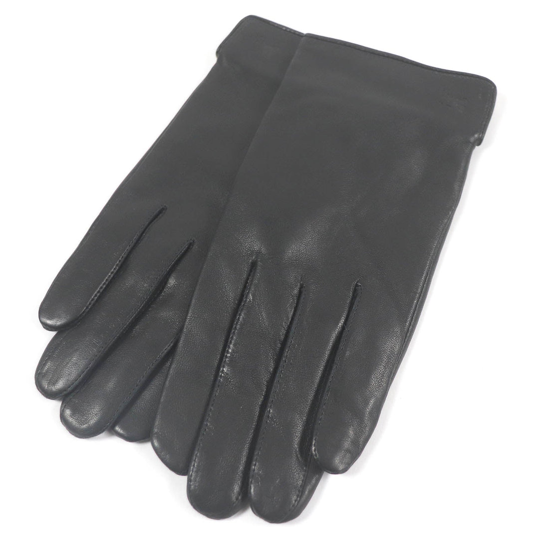 BURBERRY LONDON gloves Main: Lamb leather black Horse logo embossed Nova check on the back mens Used Authentic