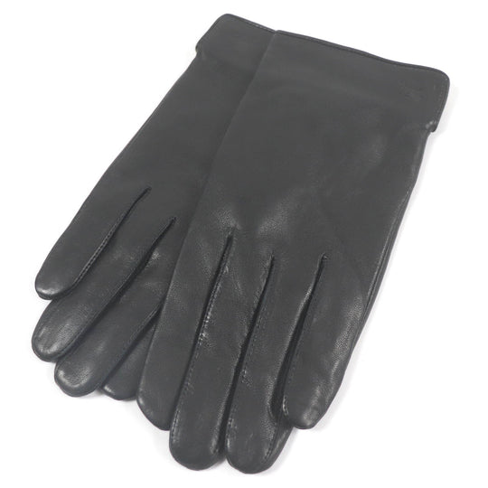 BURBERRY LONDON gloves Main: Lamb leather black Horse logo embossed Nova check on the back mens Used Authentic