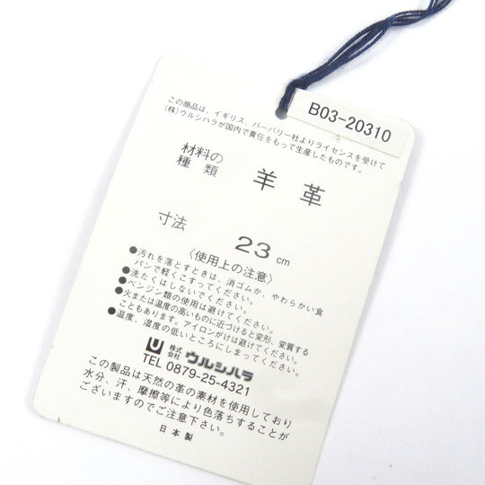 BURBERRY LONDON gloves Main: Lamb leather black Horse logo embossed Nova check on the back mens Used Authentic