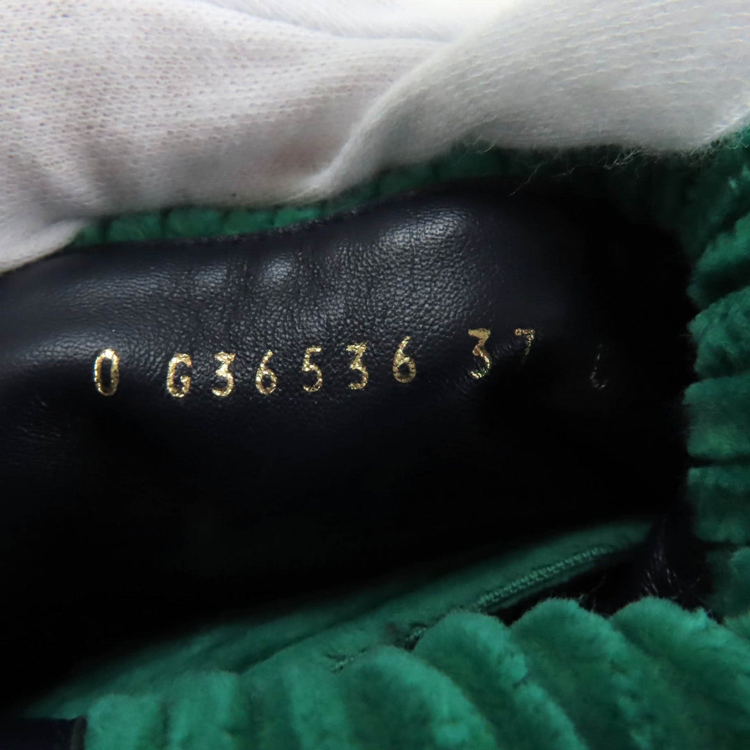 CHANEL short boots G36536 Main: suede leather, part: leather Navy green Women 37 Used Authentic