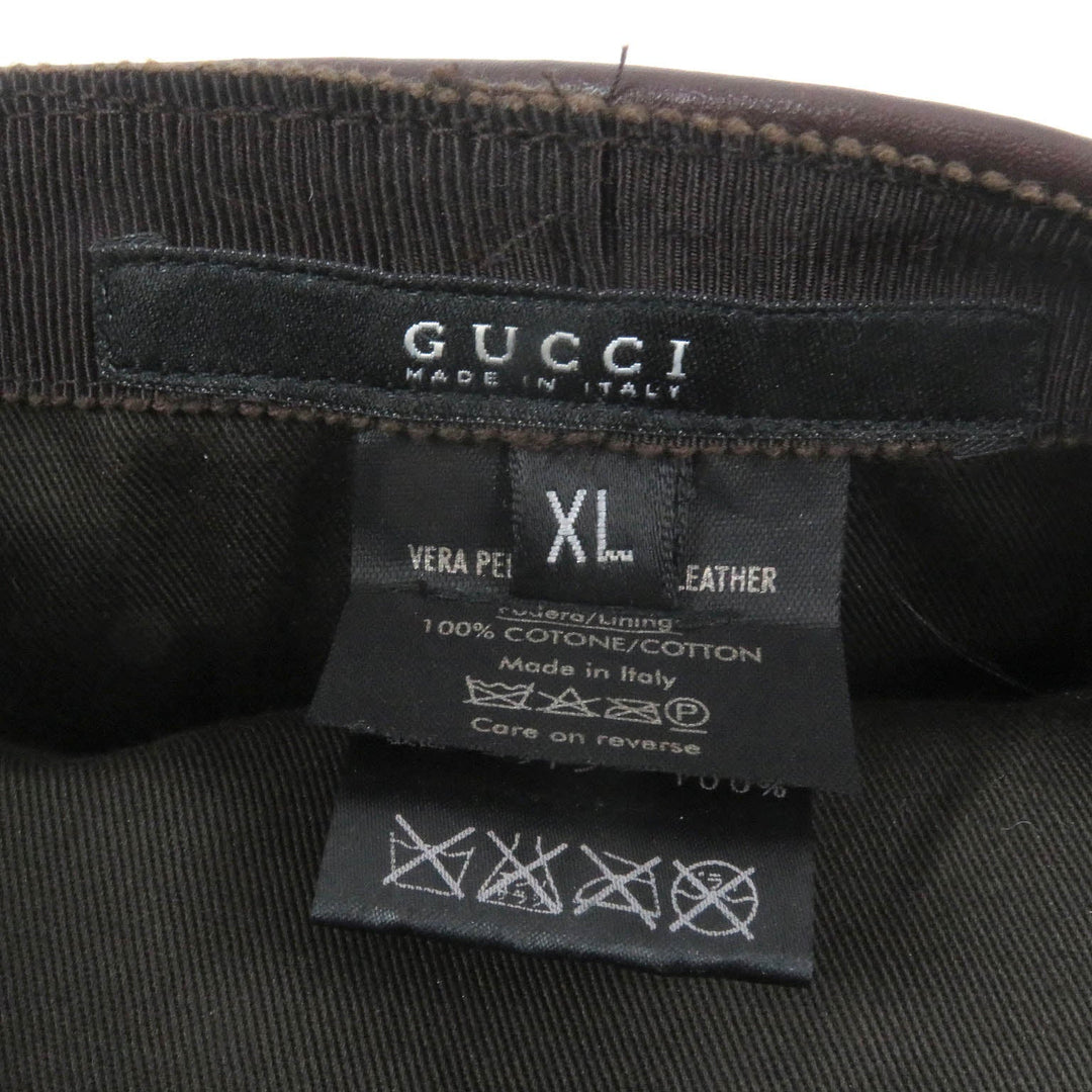GUCCI hunting 075195 Outer: 100% cowhide, Lining: 100% cotton Brown mens XL Used Authentic