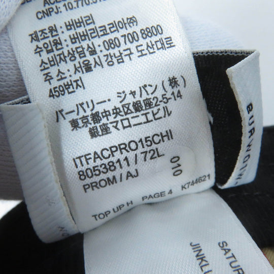 BURBERRY cap 8053811 Main: 100% cotton, Part: 100% cotton black Women M Used Authentic