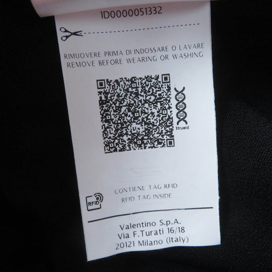 VALENTINO cardigan QB2KA01443K Main: 83% rayon, Main: 17% polyester, Part: 41% cotton, Part: 39% rayon, Part: 20% nylon black Women M Used Authentic