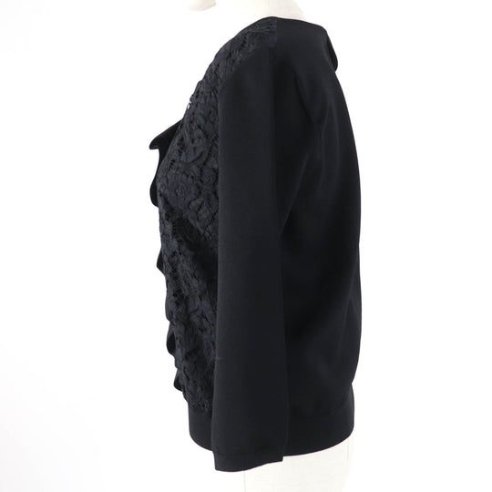 VALENTINO cardigan QB2KA01443K Main: 83% rayon, Main: 17% polyester, Part: 41% cotton, Part: 39% rayon, Part: 20% nylon black Women M Used Authentic