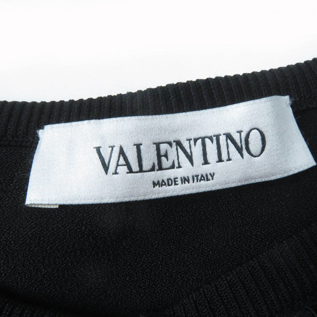 VALENTINO cardigan QB2KA01443K Main: 83% rayon, Main: 17% polyester, Part: 41% cotton, Part: 39% rayon, Part: 20% nylon black Women M Used Authentic