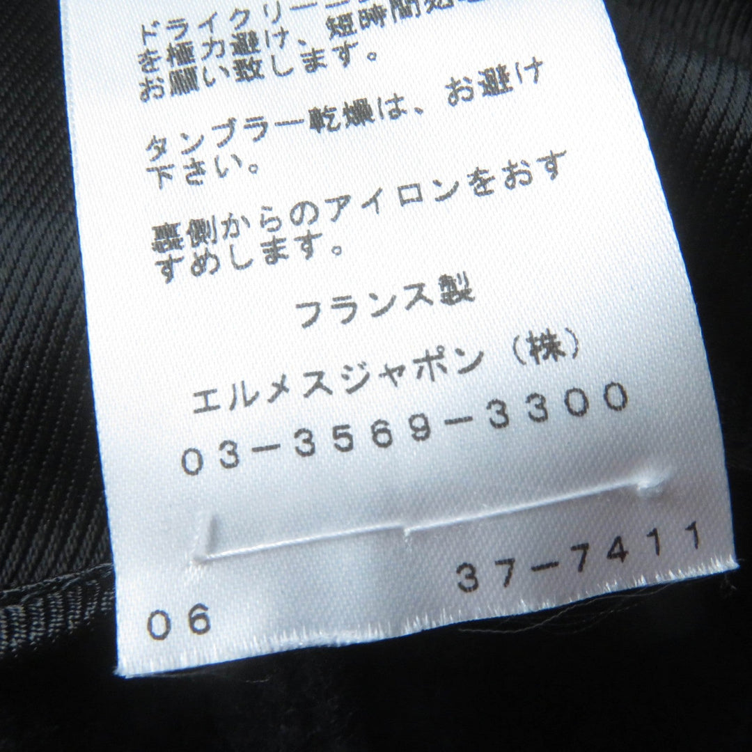 HERMES Pants Main: 100% cashmere, Part: 100% wool Dark navy Women 34 Used Authentic