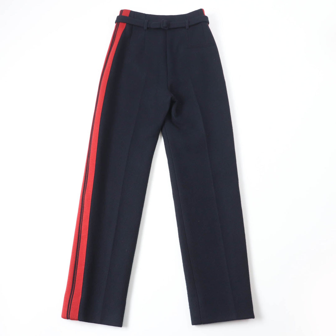 HERMES Pants Main: 100% cashmere, Part: 100% wool Dark navy Women 34 Used Authentic