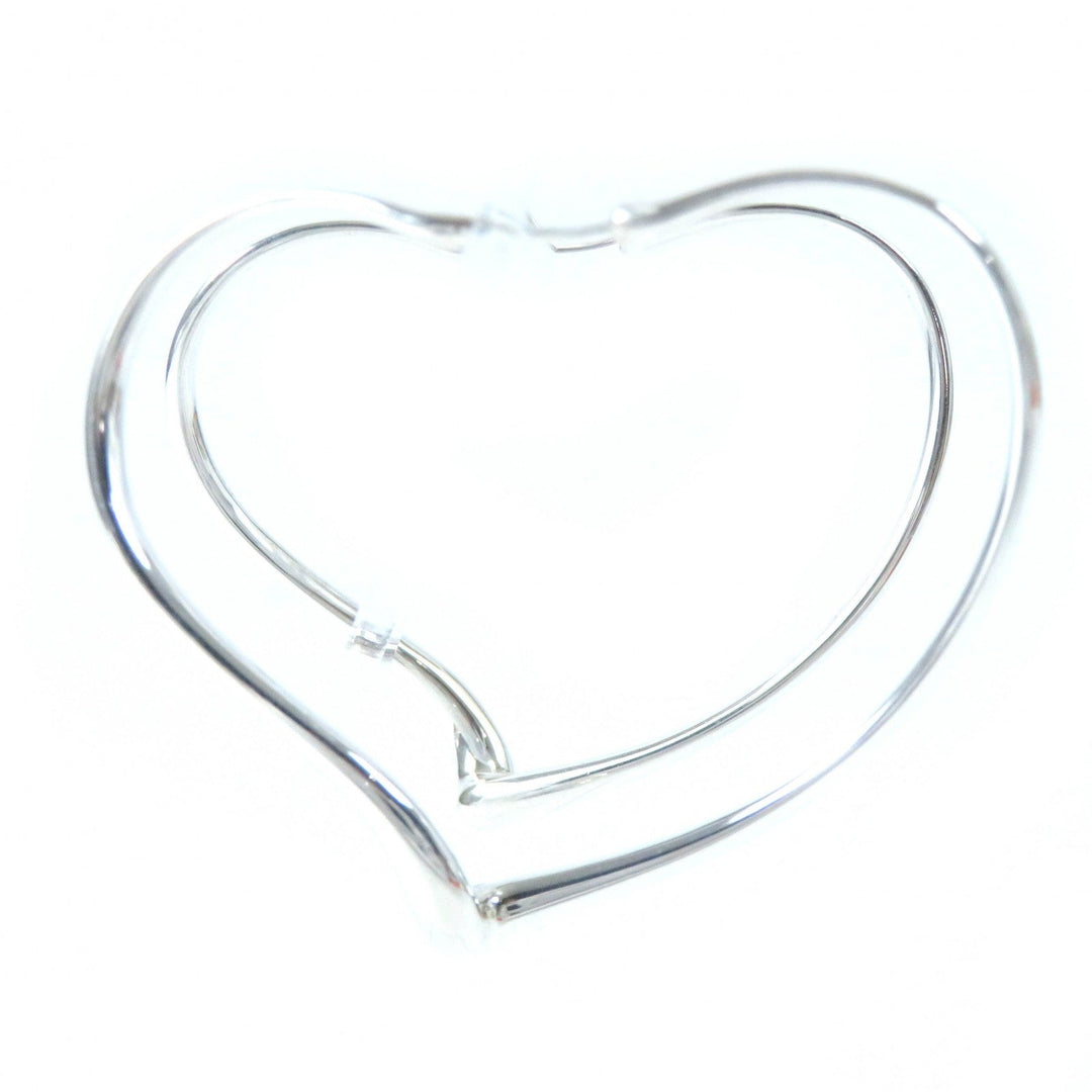 TIFFANY&Co. Pierce Main: AG925 Silver El Saperetti Medium Open Heart Hoop Pierce Women Used Authentic