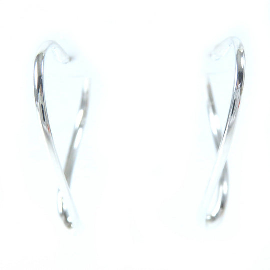 TIFFANY&Co. Pierce Main: AG925 Silver El Saperetti Medium Open Heart Hoop Pierce Women Used Authentic