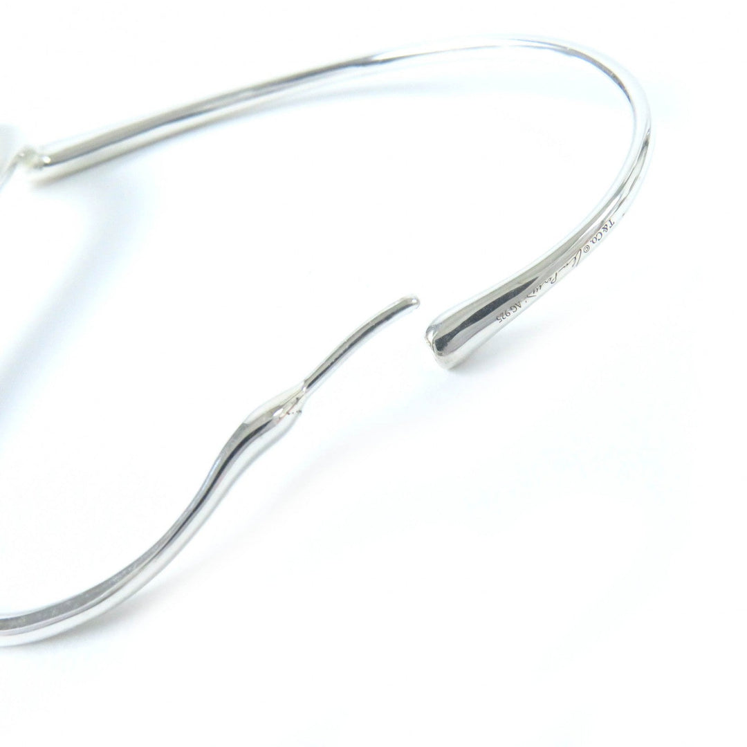 TIFFANY&Co. Pierce Main: AG925 Silver El Saperetti Medium Open Heart Hoop Pierce Women Used Authentic