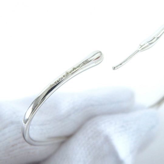 TIFFANY&Co. Pierce Main: AG925 Silver El Saperetti Medium Open Heart Hoop Pierce Women Used Authentic