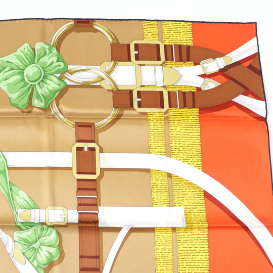 HERMES scarf Main: 100% silk Multi Carre70 Grand Mange Detail Women Used Authentic