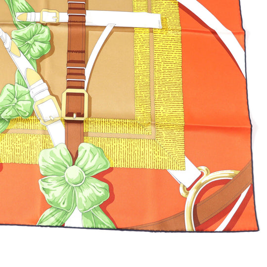HERMES scarf Main: 100% silk Multi Carre70 Grand Mange Detail Women Used Authentic