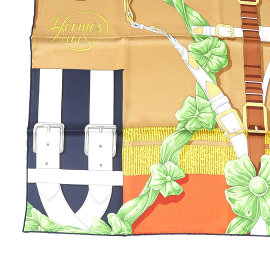 HERMES scarf Main: 100% silk Multi Carre70 Grand Mange Detail Women Used Authentic