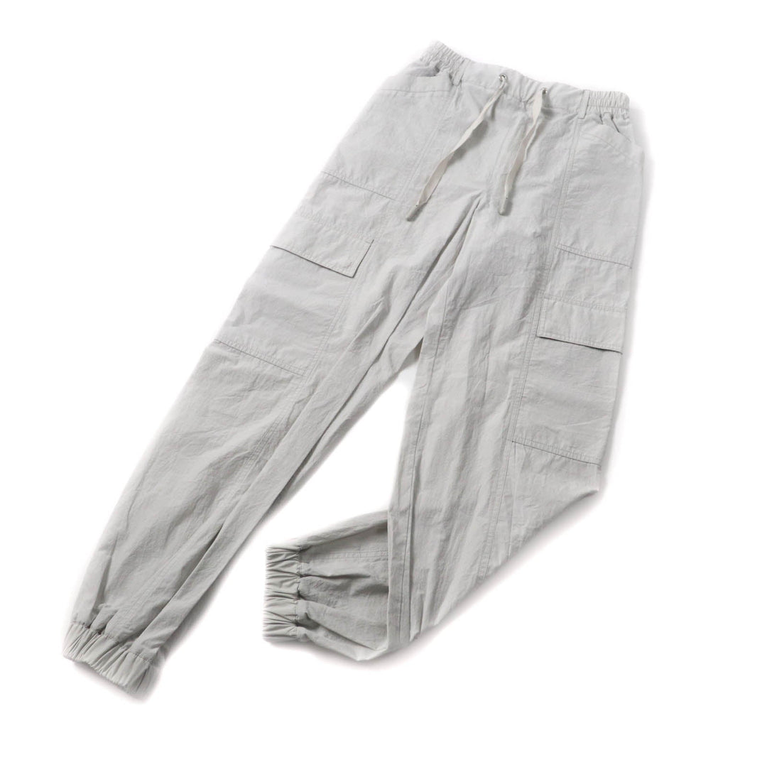 MONCLER cargo pants Main: 100% cotton Light gray PANTALONE Women 38 Used Authentic