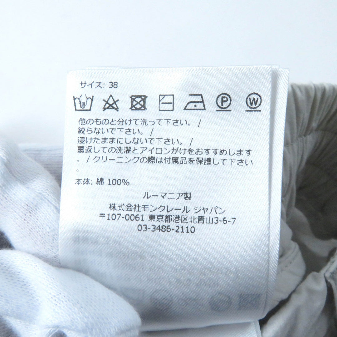 MONCLER cargo pants Main: 100% cotton Light gray PANTALONE Women 38 Used Authentic