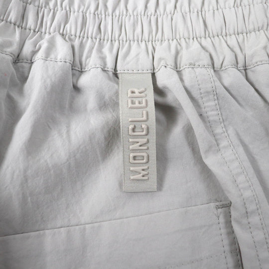 MONCLER cargo pants Main: 100% cotton Light gray PANTALONE Women 38 Used Authentic