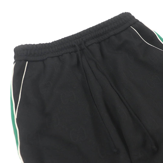 GUCCI Pants 663569 Main: 100% polyester, some parts: 55% polyester, some parts: 45% cotton black GG jersey jacquard jogging pants mens M Used Authentic