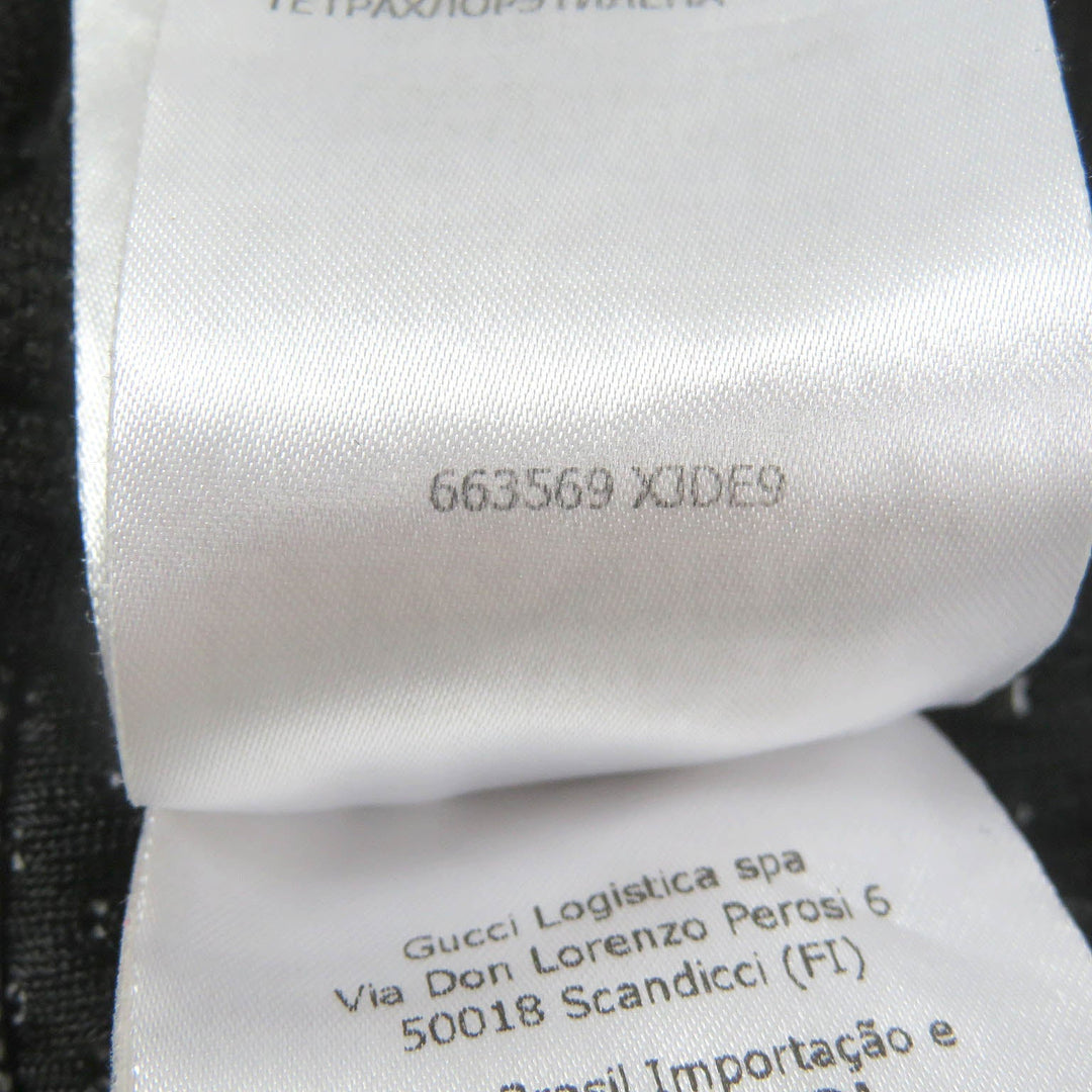 GUCCI Pants 663569 Main: 100% polyester, some parts: 55% polyester, some parts: 45% cotton black GG jersey jacquard jogging pants mens M Used Authentic