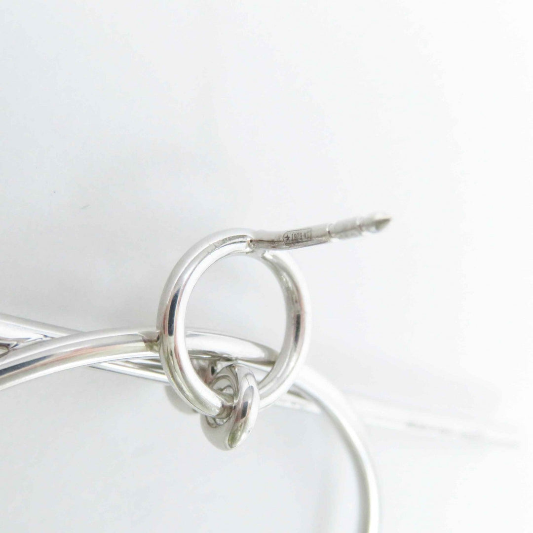 HERMES Pierce AG925 Silver loop earrings MM