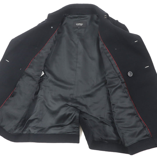 BURBERRY BLACK LABEL pea coat Outer: 90% wool, Outer: 10% nylon, Part: 100% polyester, Lining: Cupra, Lining: Polyester black mens M Used Authentic