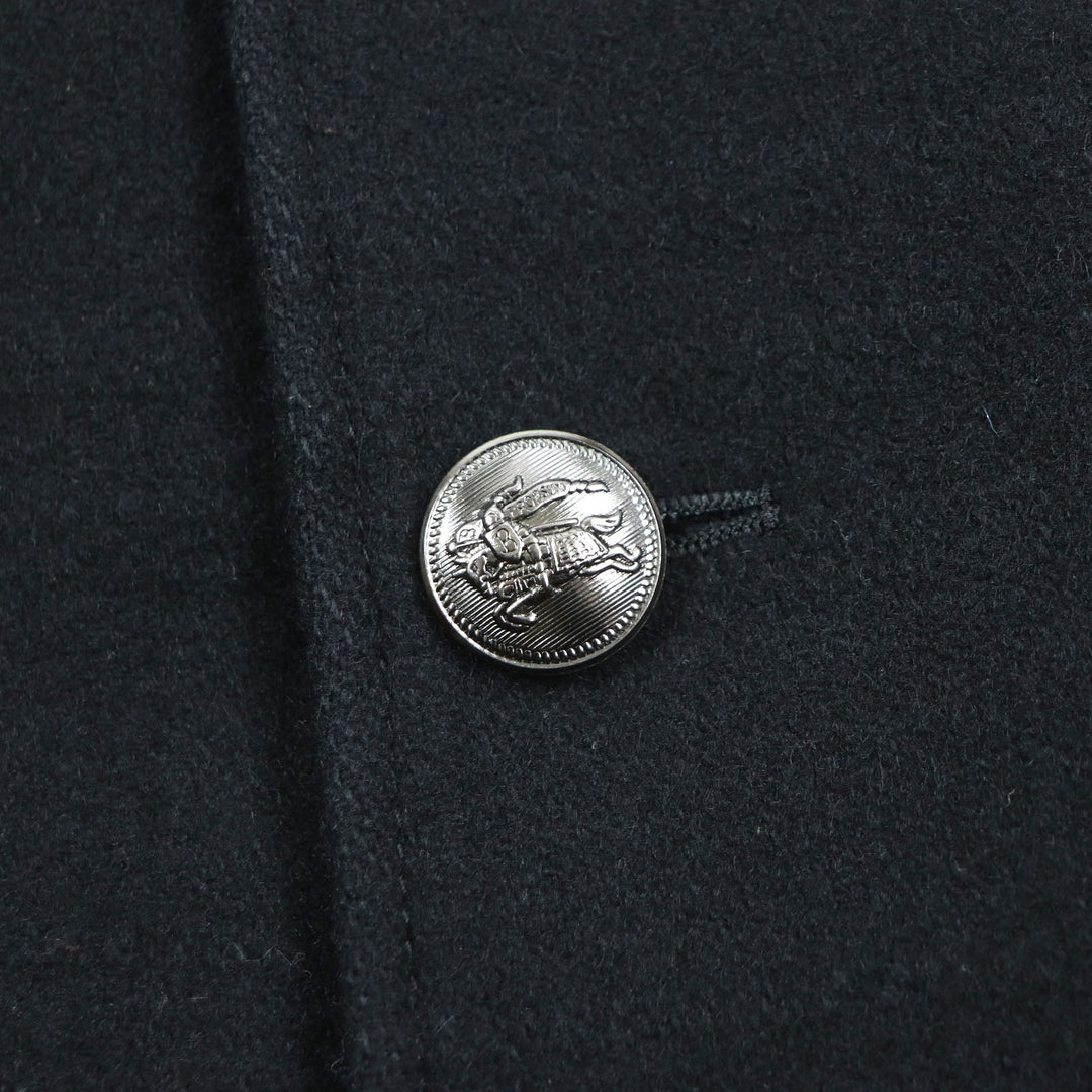 BURBERRY BLACK LABEL pea coat Outer: 90% wool, Outer: 10% nylon, Part: 100% polyester, Lining: Cupra, Lining: Polyester black mens M Used Authentic