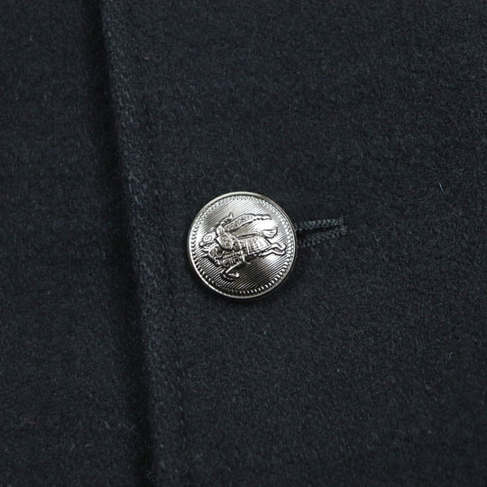 BURBERRY BLACK LABEL pea coat Outer: 90% wool, Outer: 10% nylon, Part: 100% polyester, Lining: Cupra, Lining: Polyester black mens M Used Authentic