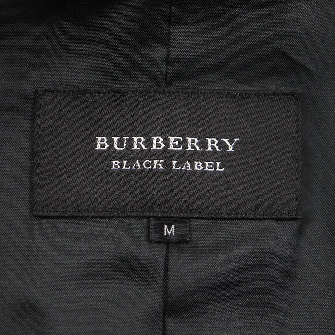 BURBERRY BLACK LABEL pea coat Outer: 90% wool, Outer: 10% nylon, Part: 100% polyester, Lining: Cupra, Lining: Polyester black mens M Used Authentic