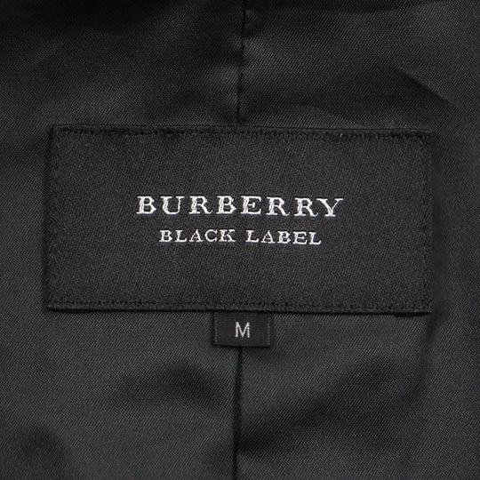 BURBERRY BLACK LABEL pea coat Outer: 90% wool, Outer: 10% nylon, Part: 100% polyester, Lining: Cupra, Lining: Polyester black mens M Used Authentic