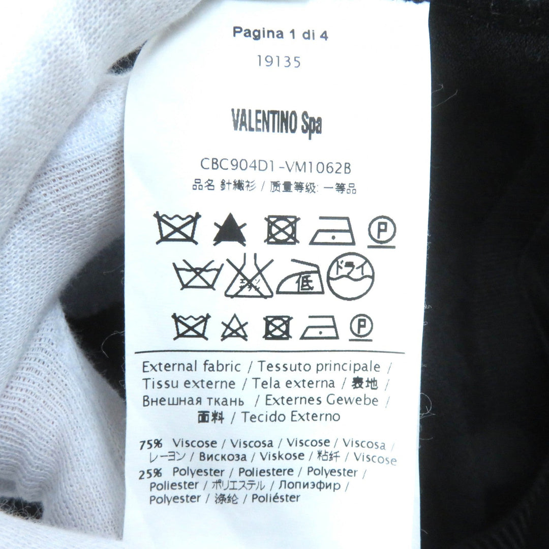 VALENTINO Cut Outer material: 75% rayon, Outer material: 25% polyester black Women S Used Authentic
