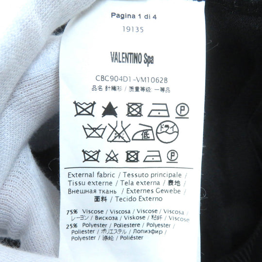 VALENTINO Cut Outer material: 75% rayon, Outer material: 25% polyester black Women S Used Authentic
