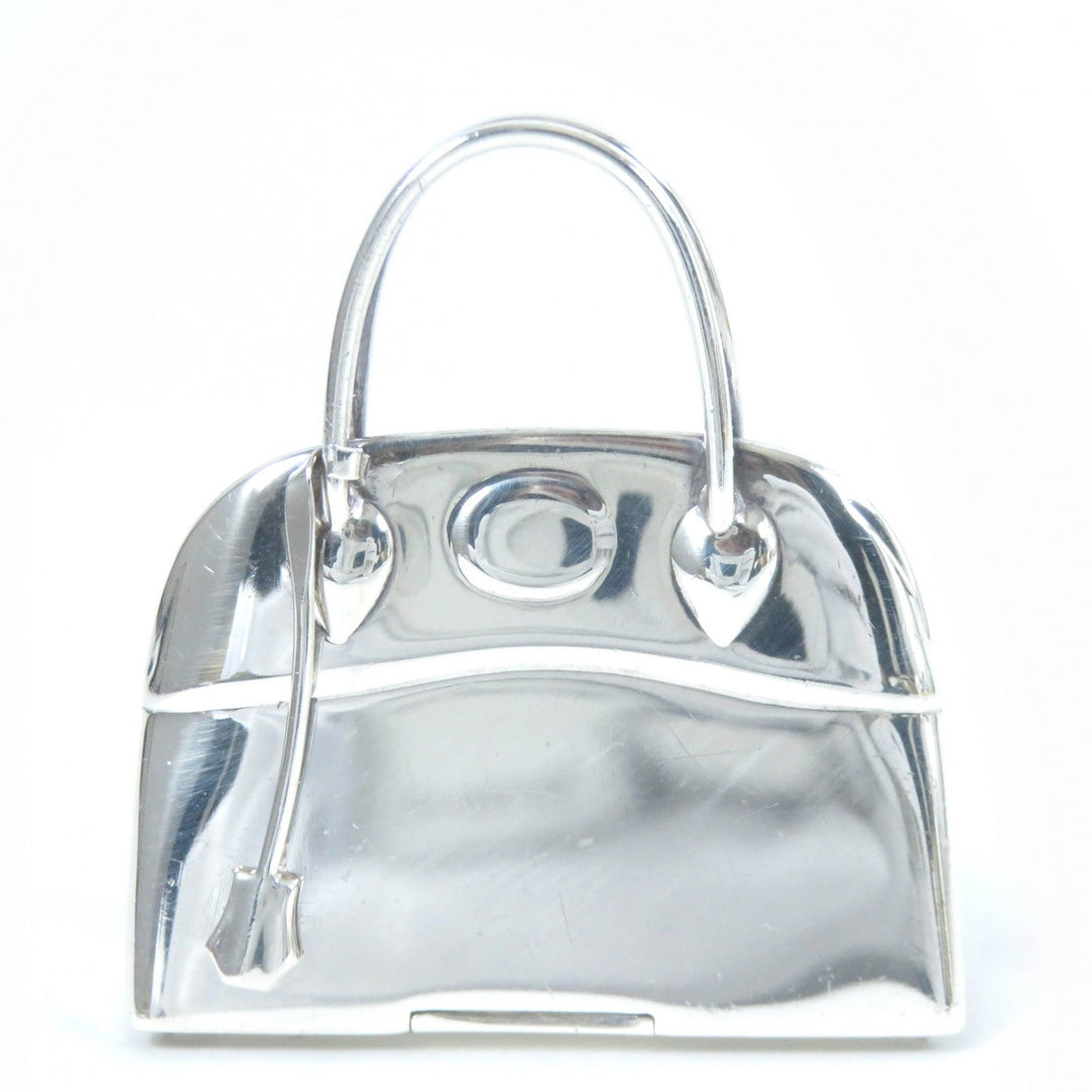 HERMES Other accessories SV925 Silver Pill case Polido bag motif