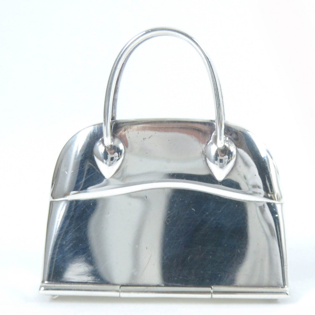 HERMES Other accessories SV925 Silver Pill case Polido bag motif