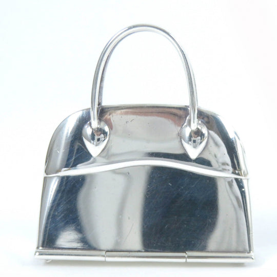 HERMES Other accessories SV925 Silver Pill case Polido bag motif