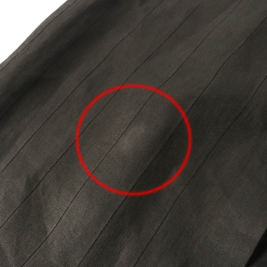 HERMES one piece Main: 100% linen khaki Women 38 Used Authentic