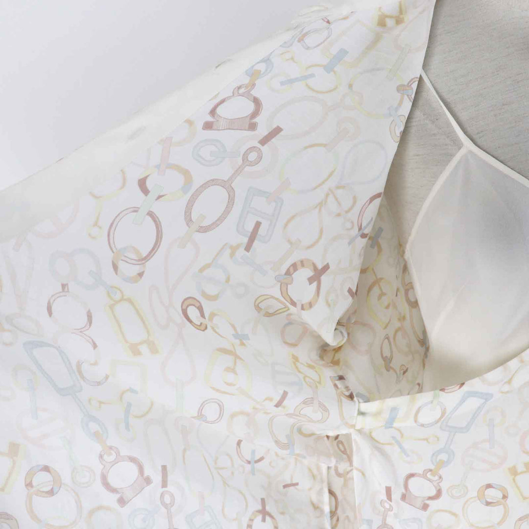 HERMES one piece 3H0514DN Main: 100% silk, petticoat 100% silk Multi Women 36 Used Authentic