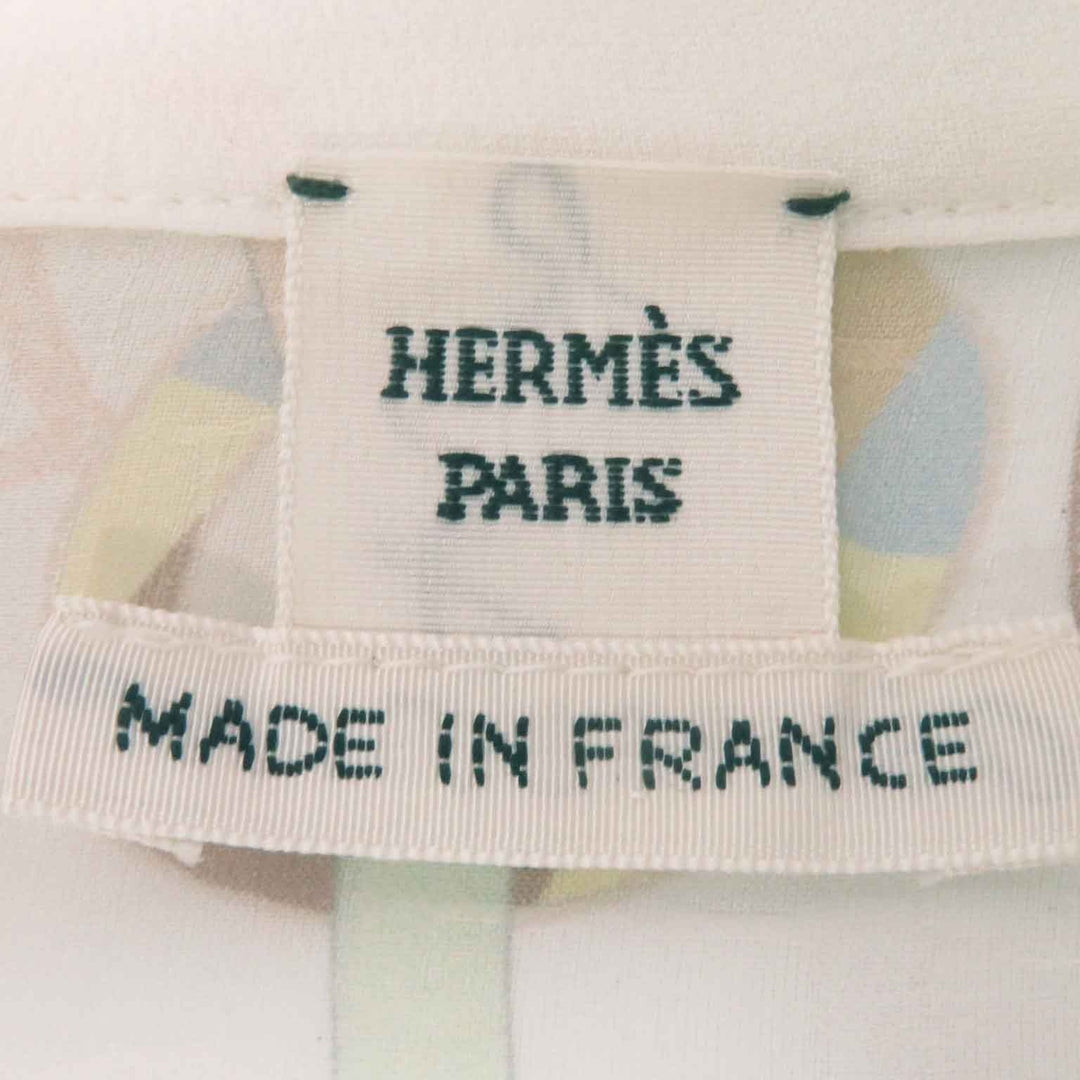 HERMES one piece 3H0514DN Main: 100% silk, petticoat 100% silk Multi Women 36 Used Authentic