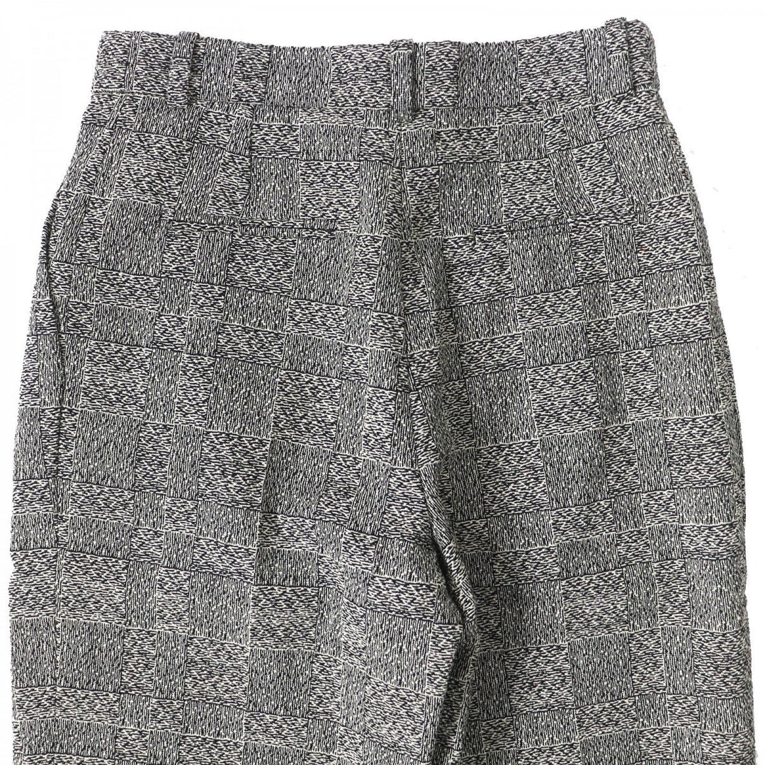CHANEL Pants P42278 Main: 100% wool, Lining: 100% silk, Part: 100% silk Black White Women 36 Used Authentic