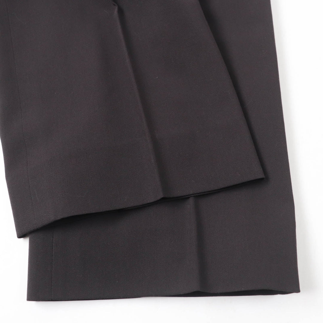 HERMES Pants Main: 100% wool, part: cowhide Brown Women 38 Used Authentic