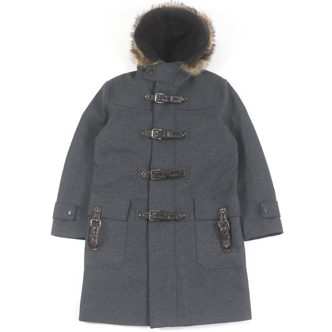 DOLCE&GABBANA coat Main: 80% wool, Main: 10% nylon, Main: 3% lambskin, Main: 3% goatskin, Main: 4% raccoon gray mens 46 Used Authentic