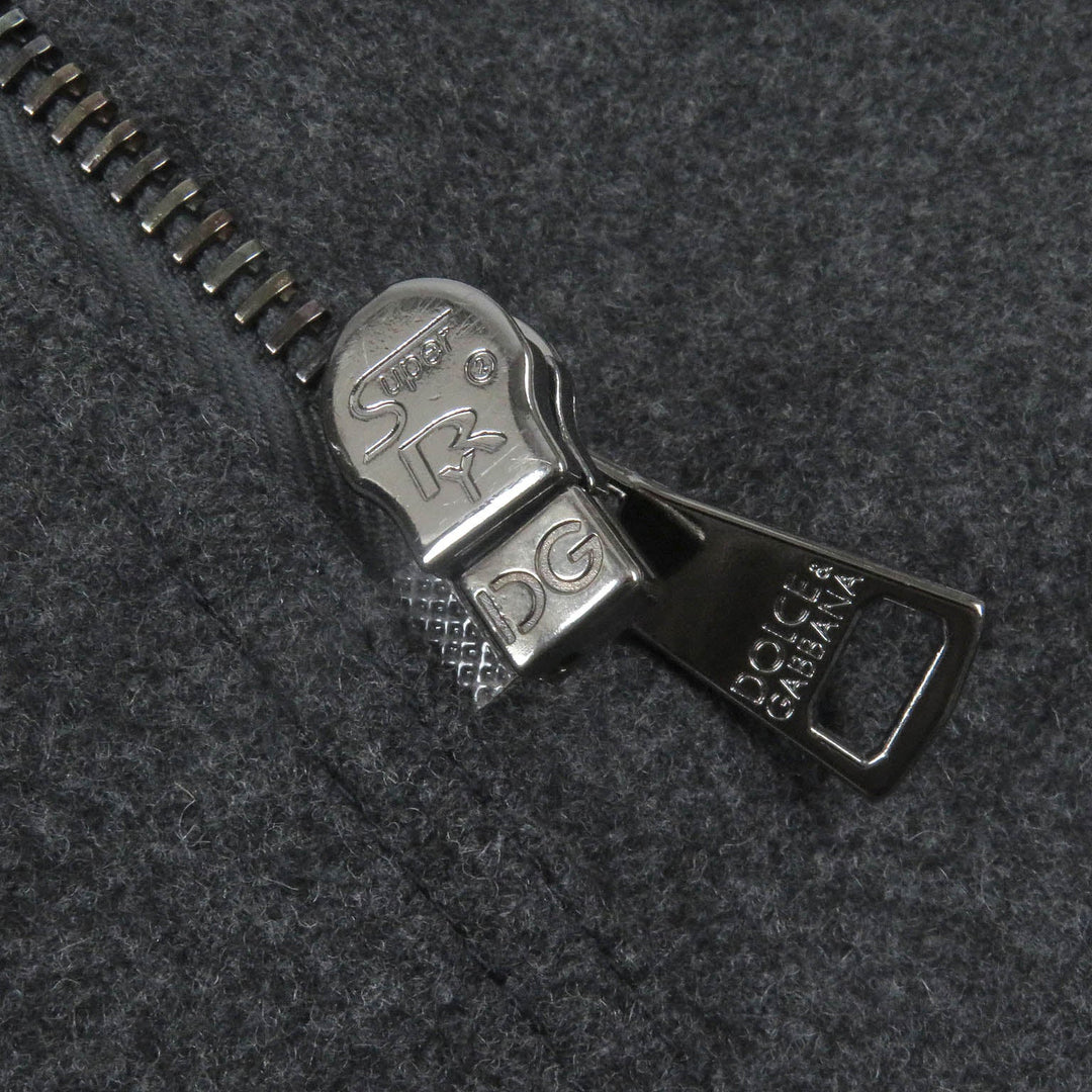 DOLCE&GABBANA coat Main: 80% wool, Main: 10% nylon, Main: 3% lambskin, Main: 3% goatskin, Main: 4% raccoon gray mens 46 Used Authentic