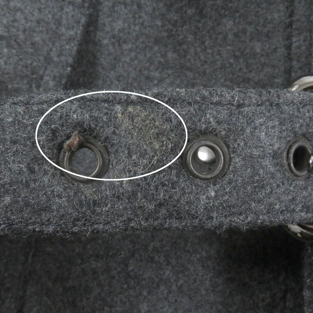 DOLCE&GABBANA coat Main: 80% wool, Main: 10% nylon, Main: 3% lambskin, Main: 3% goatskin, Main: 4% raccoon gray mens 46 Used Authentic