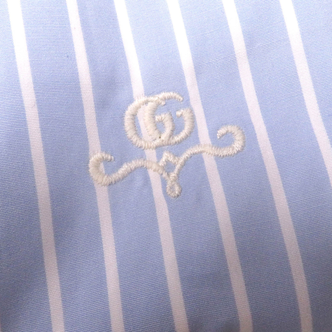 GUCCI Long sleeve shirt 680788 Main: 100% cotton, Part: 100% polyester blue mens 41 Used Authentic