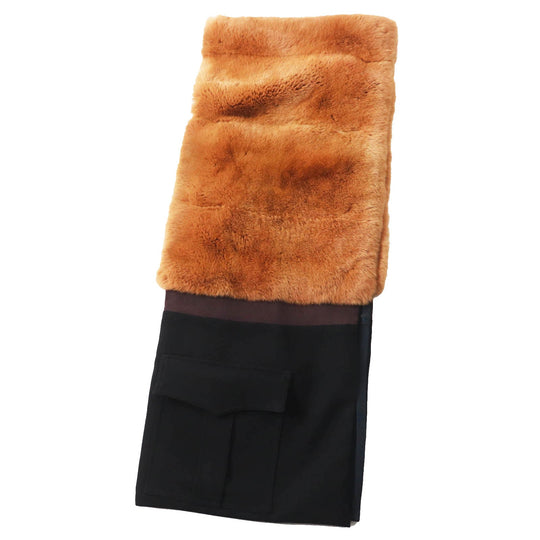 MARNI Stall Main: 100% wool, Part: Rabbit, Lining: 60% silk, Lining: 40% rayon Brown black Women Used Authentic