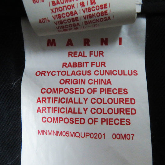 MARNI Stall Main: 100% wool, Part: Rabbit, Lining: 60% silk, Lining: 40% rayon Brown black Women Used Authentic