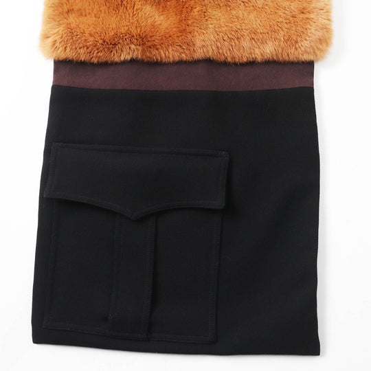 MARNI Stall Main: 100% wool, Part: Rabbit, Lining: 60% silk, Lining: 40% rayon Brown black Women Used Authentic
