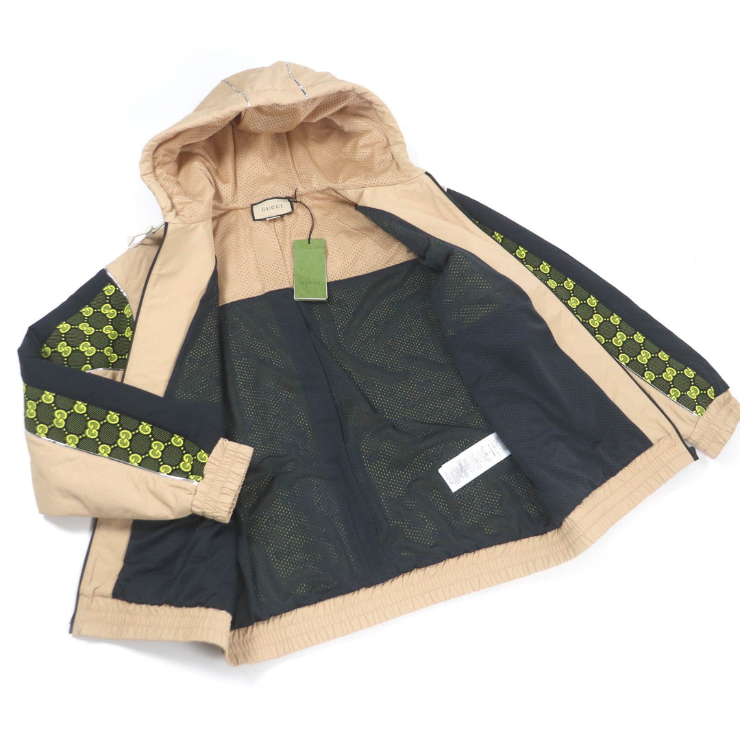 GUCCI Jacket 752157 Outer: 100% nylon, some: 96% nylon, some: 4% polyurethane, some: 61% polyurethane, some: 39% polyester beige mens M Used Authentic