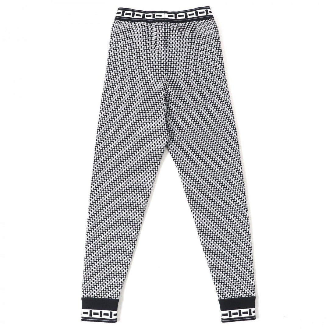 HERMES Pants 2H2405DD Main: 54% wool, Main: 41% polypropylene, Main: 4% nylon, Main: 1% polyurethane, Part: 65% wool Black White Women 38 Used Authentic