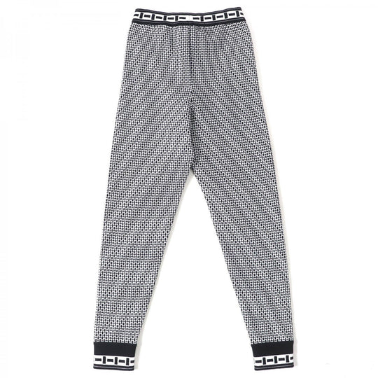 HERMES Pants 2H2405DD Main: 54% wool, Main: 41% polypropylene, Main: 4% nylon, Main: 1% polyurethane, Part: 65% wool Black White Women 38 Used Authentic